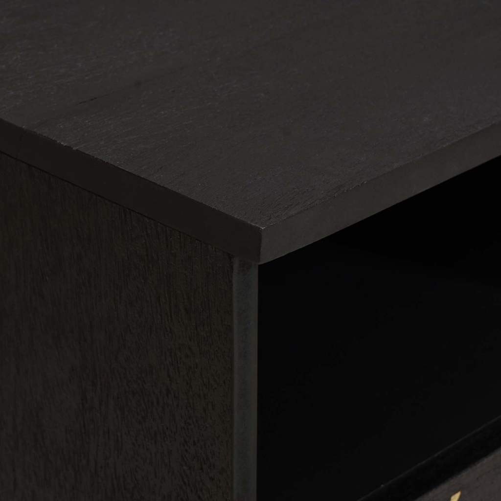 TV ormar s ladicama Crna 100 x 33 x 46 cm Čvrsto drvo manga