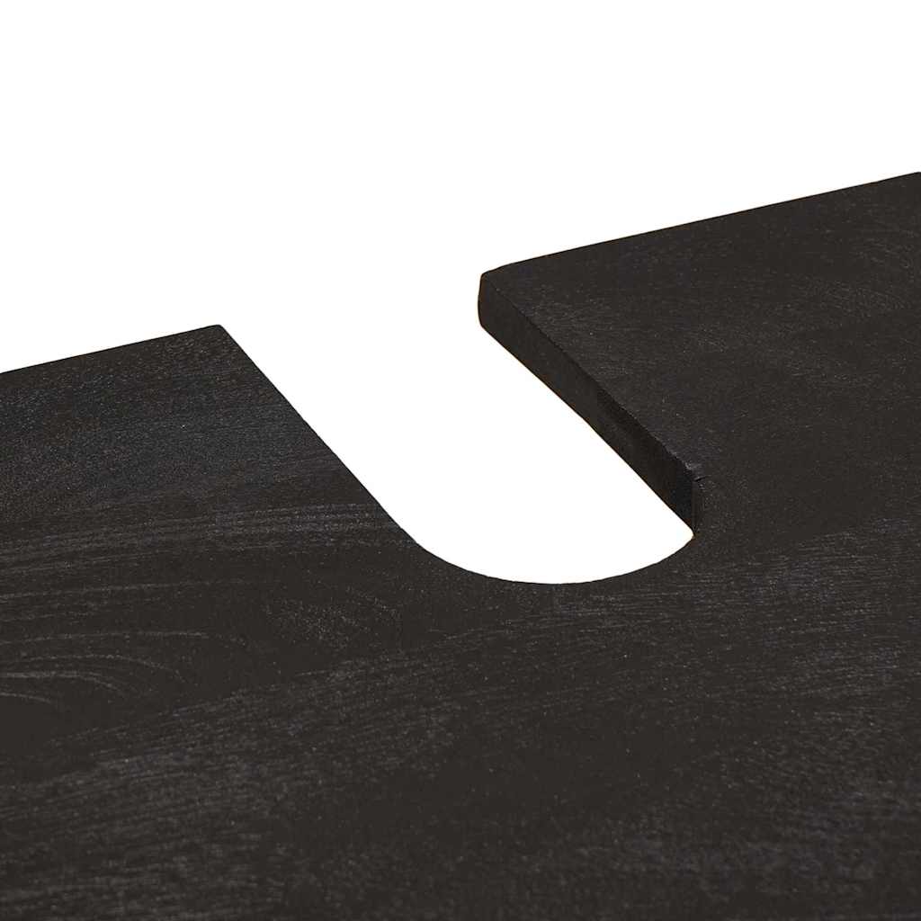 Ormarić za umivaonik Crna 62 x 33 x 58 cm Čvrsto drvo manga
