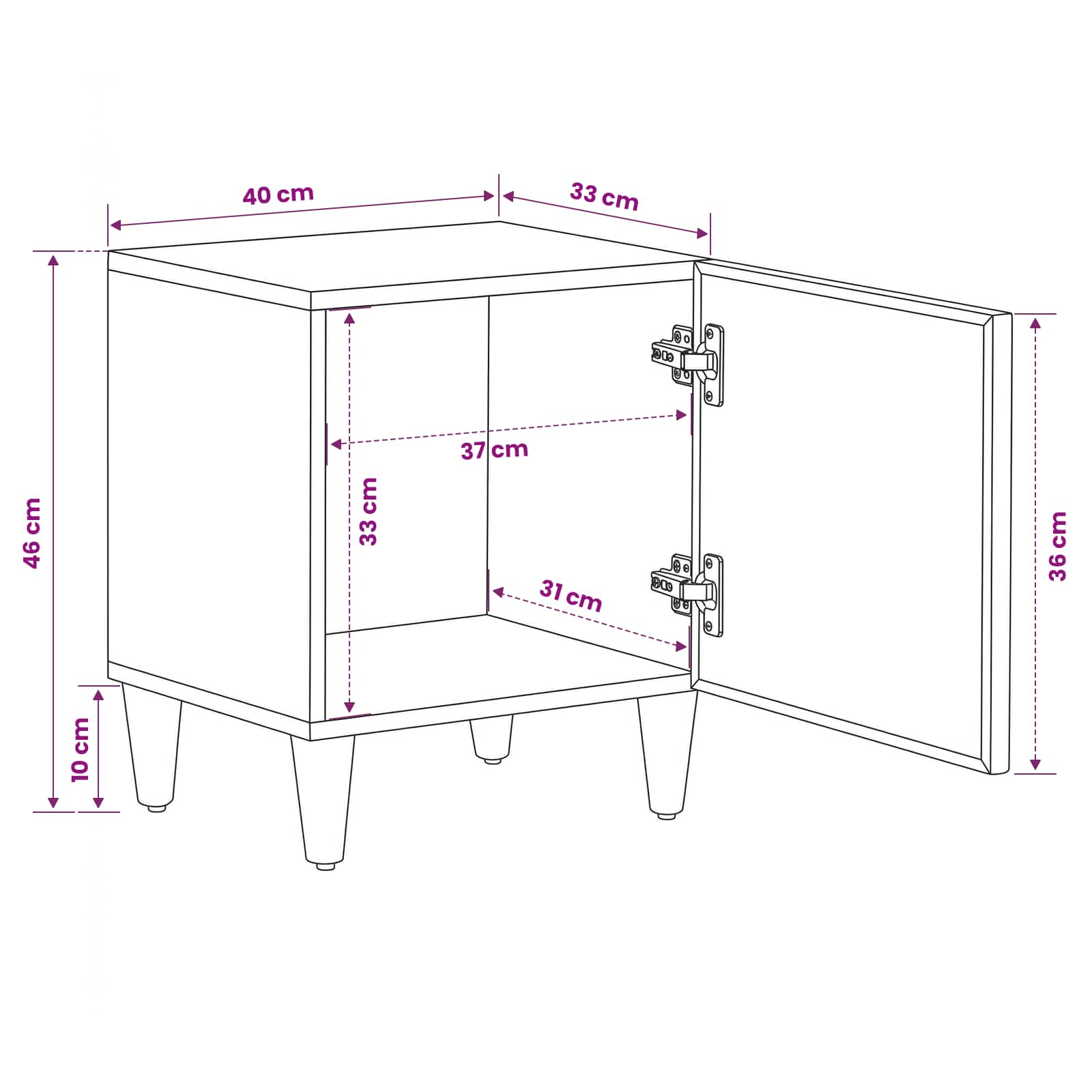 Noćni ormarić 2 pcs Smeđa 40 x 33,5 x 46 cm Čvrsto drvo manga