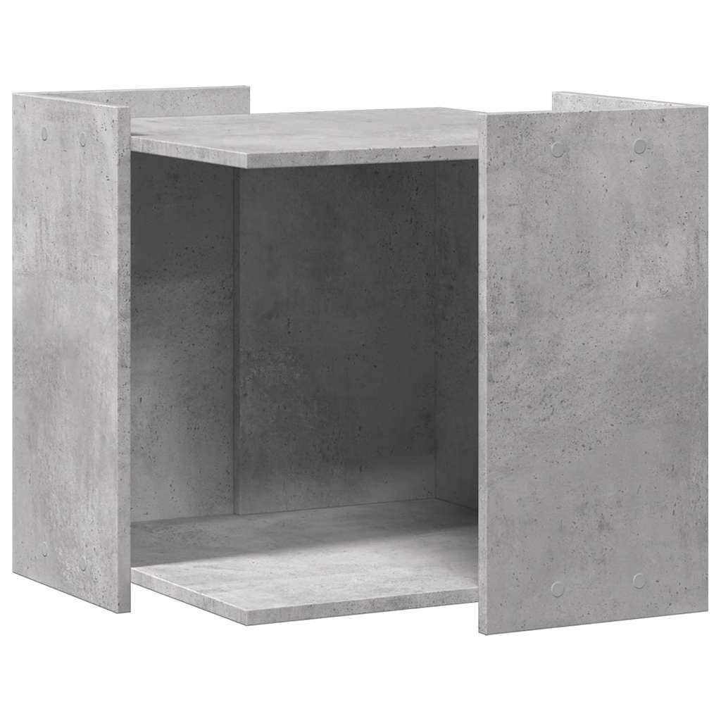 Kutija z mačji pijesak boja betona 53x53x51cm konstruirano drvo