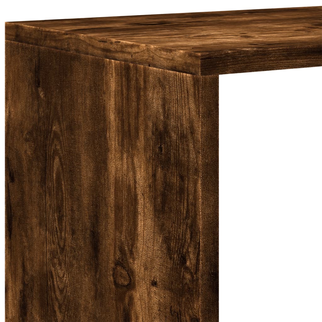 Pregrada / regal za knjige 3 razina hrast 99x29x99 cm drveni