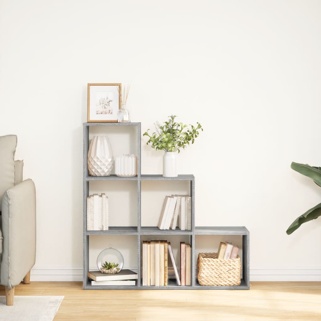 Pregrada / regal za knjige 3 razina sonoma 99x29x99 cm drveni