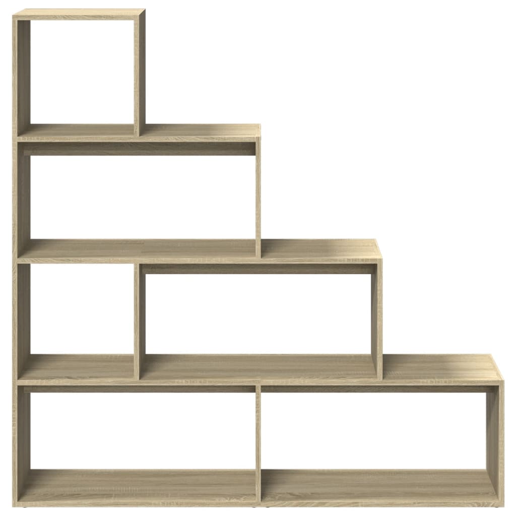Pregrada/regal za knjige 4 razina hrast 143,5x29x143,5cm drveni