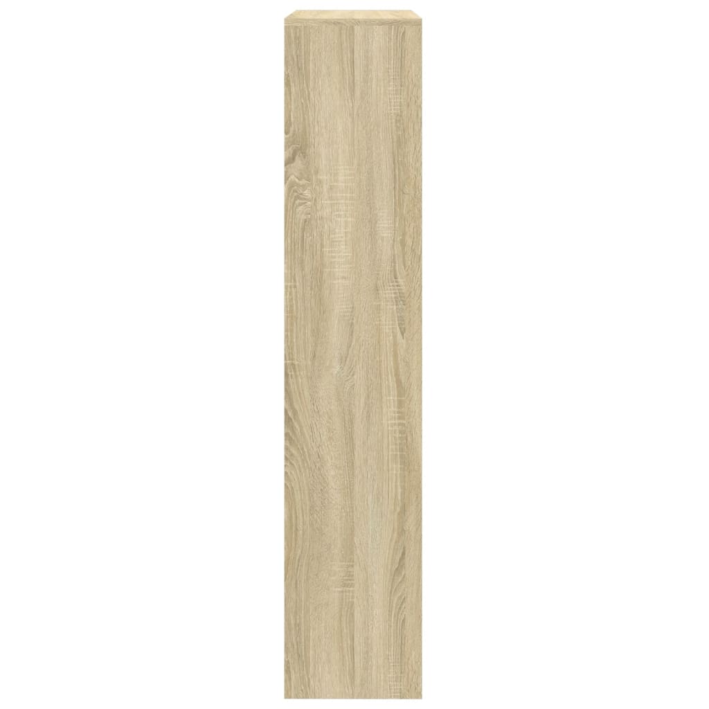 Pregrada/regal za knjige 4 razina hrast 143,5x29x143,5cm drveni