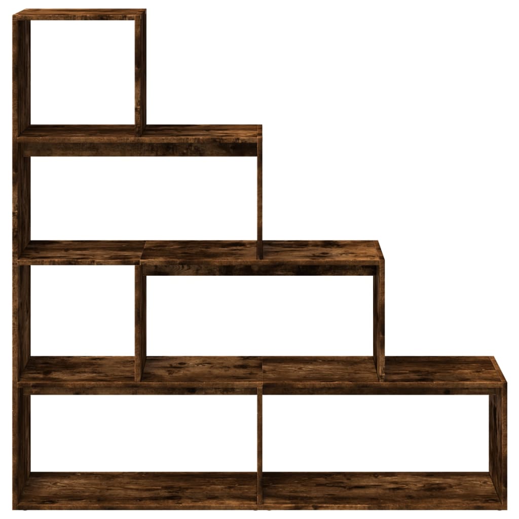 Pregrada/regal za knjige 4 razina hrast 143,5x29x143,5cm drveni