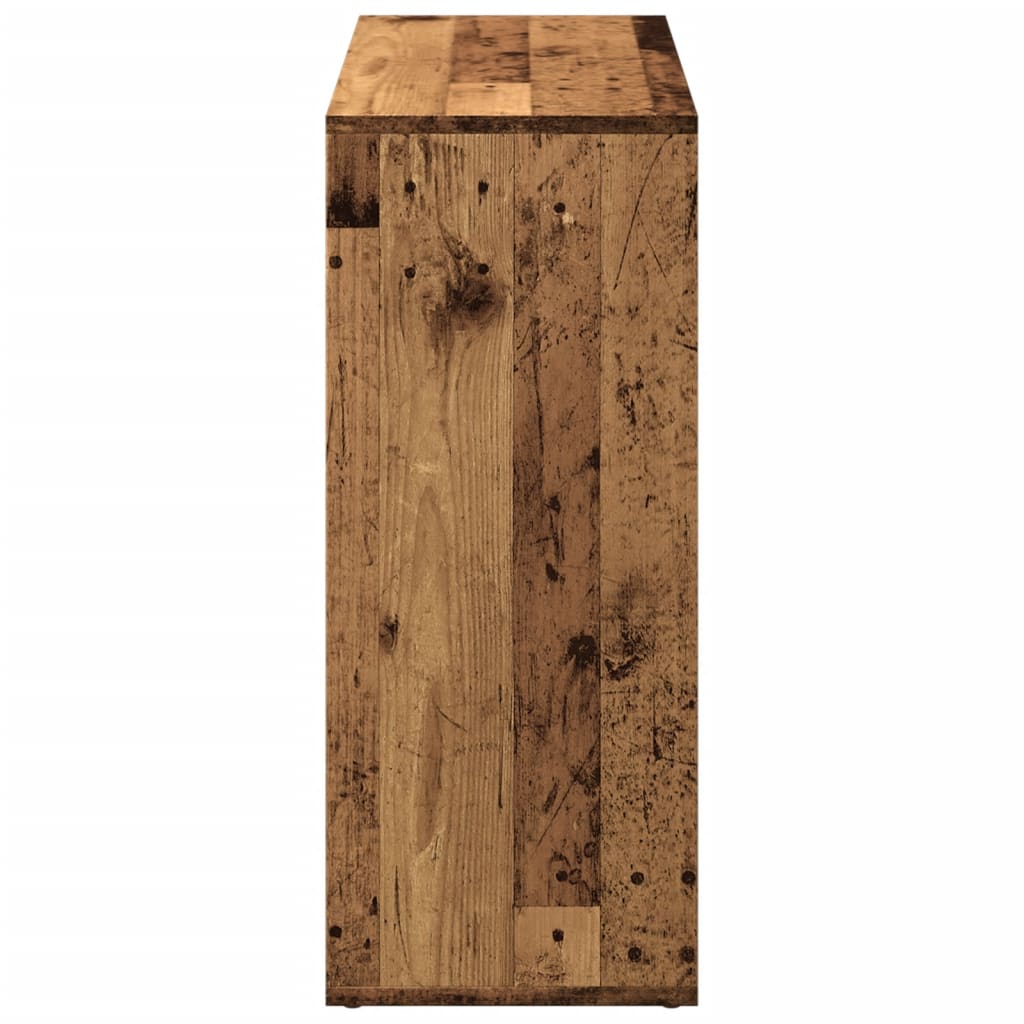 Pregrada / regal za knjige boja drva 69,5x29x69,5 cm drveni