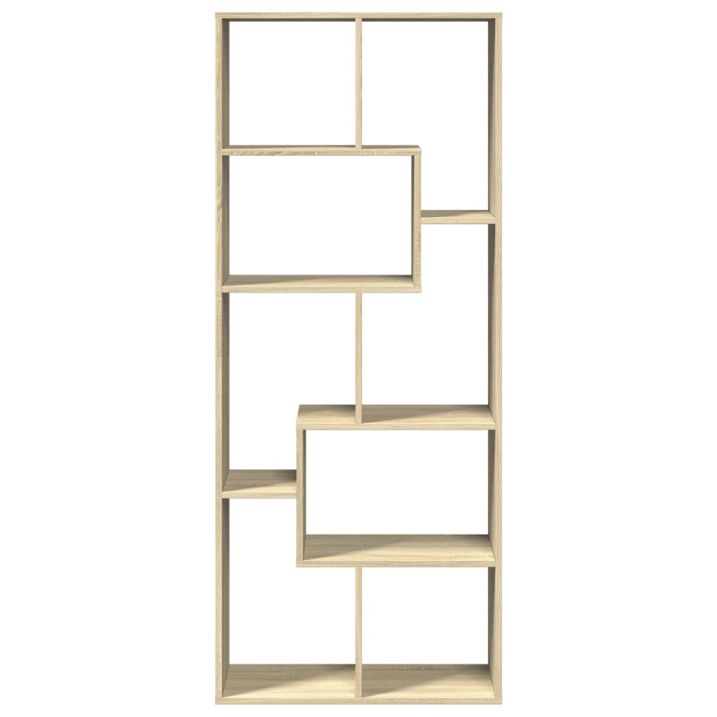 Pregrada / regal za knjige boja hrasta 67x25x161,5 cm drveni