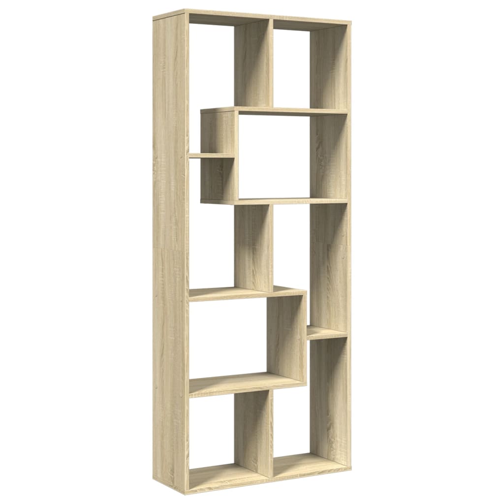 Pregrada / regal za knjige boja hrasta 67x25x161,5 cm drveni