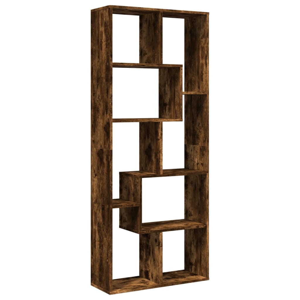 Pregrada / regal za knjige boja hrasta 67x25x161,5 cm drveni