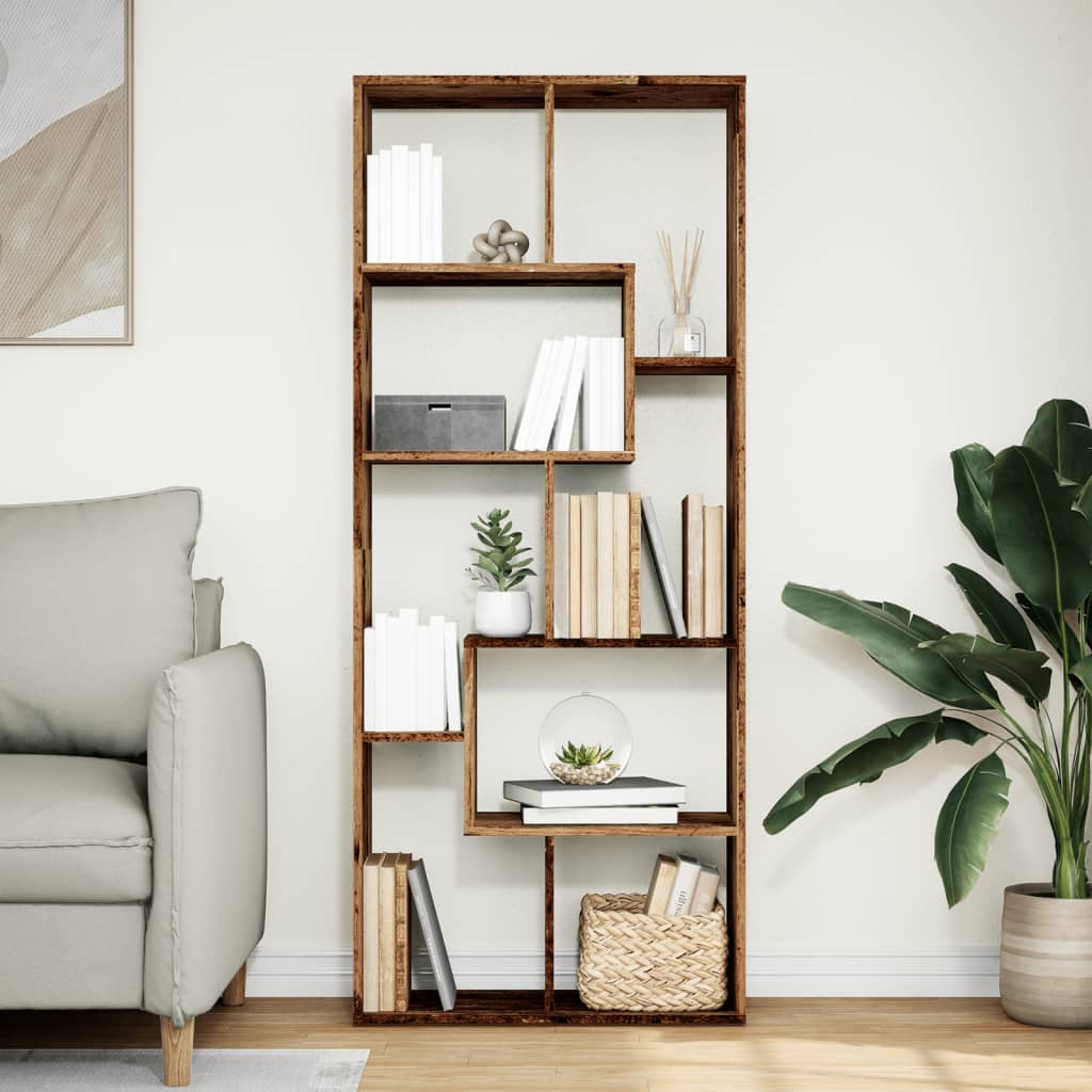 Pregrada / regal za knjige boja drva 67 x 25 x 161,5 cm drveni