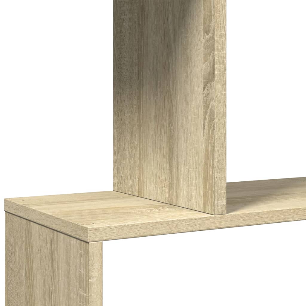 Pregrada / regal za knjige 6 razina hrast 70x24x193 cm drveni