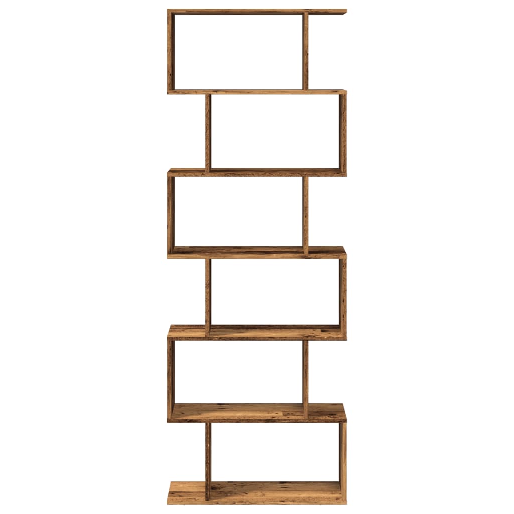 Sobna pregrada / regal za knjige 6 razina 70x24x193 cm drveni
