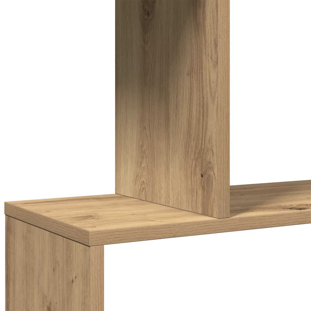 Pregrada / regal za knjige 6 razina hrast 70x24x193 cm drveni Smeđa