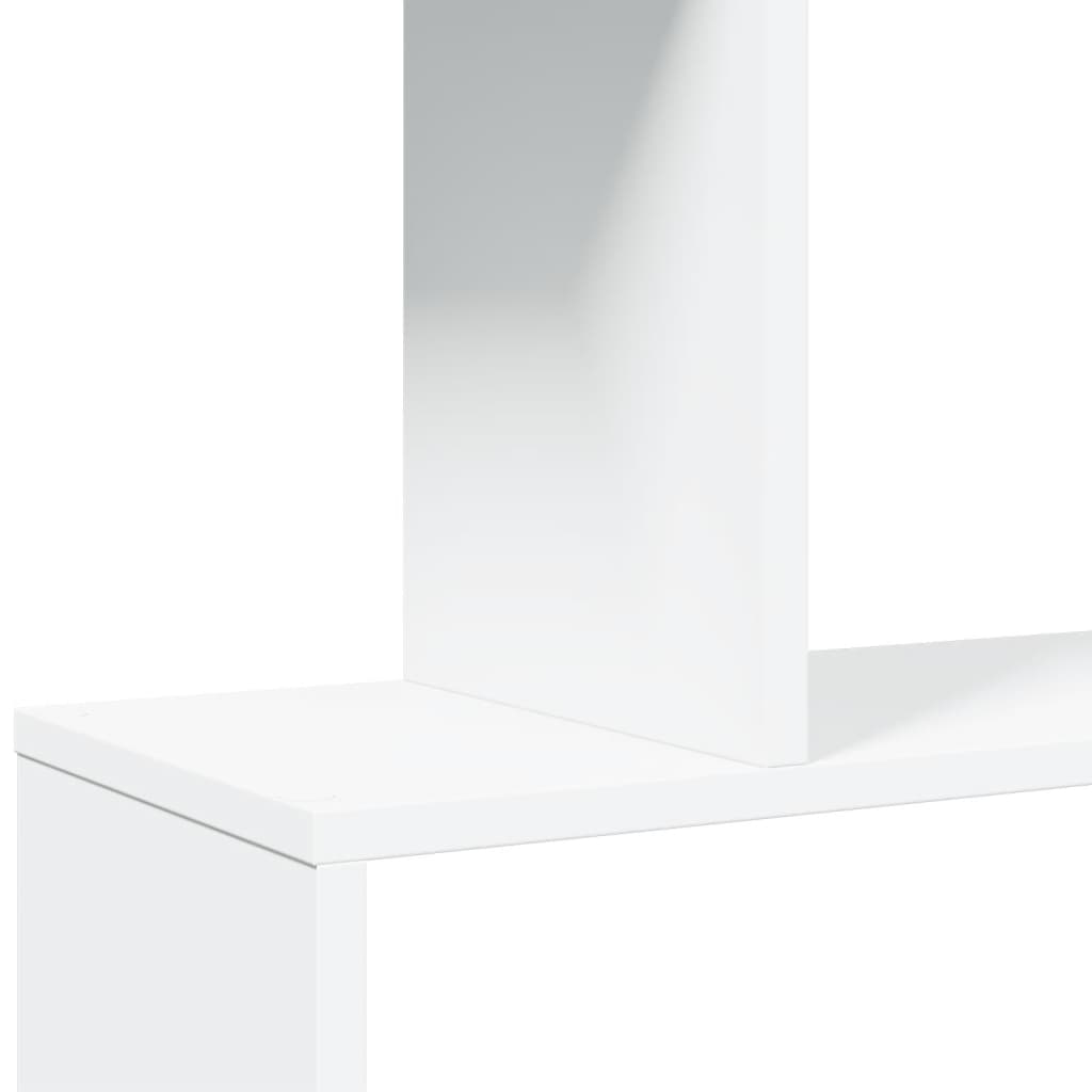 Pregrada za sobe s 5 katova, bijela, 70x24x161 cm, inženjerski drvo