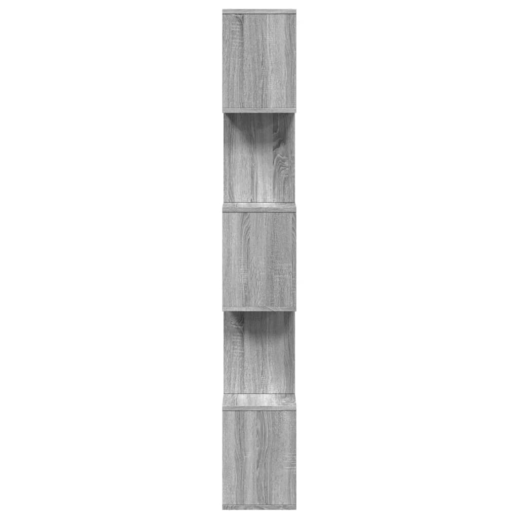 Pregrada / regal za knjige 5 razina sonoma 70x24x161 cm drveni