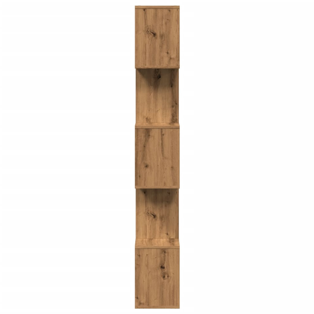 Pregrada / regal za knjige 5 razina hrast 70x24x161 cm drveni