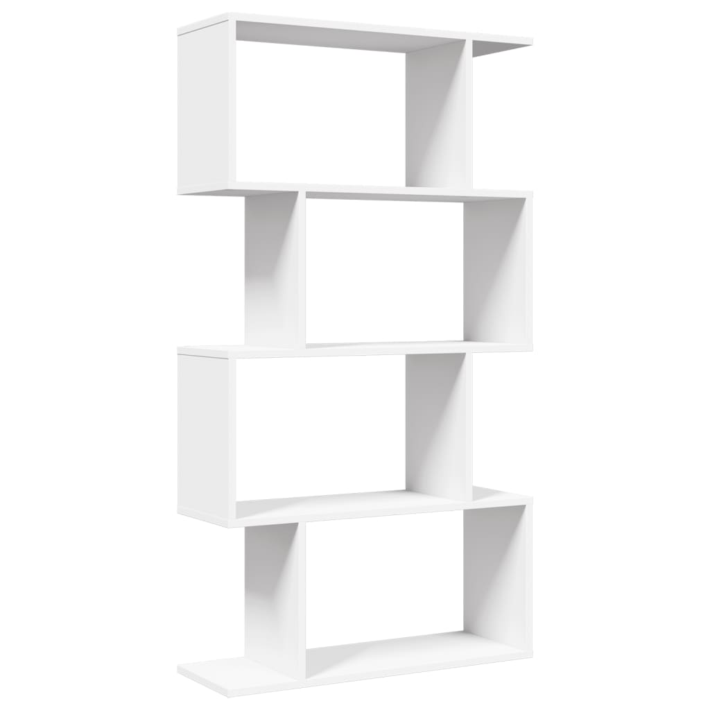 Pregrada za sobe s 4 etaže, bijela, 70x24x129 cm, od inženjerskog drva