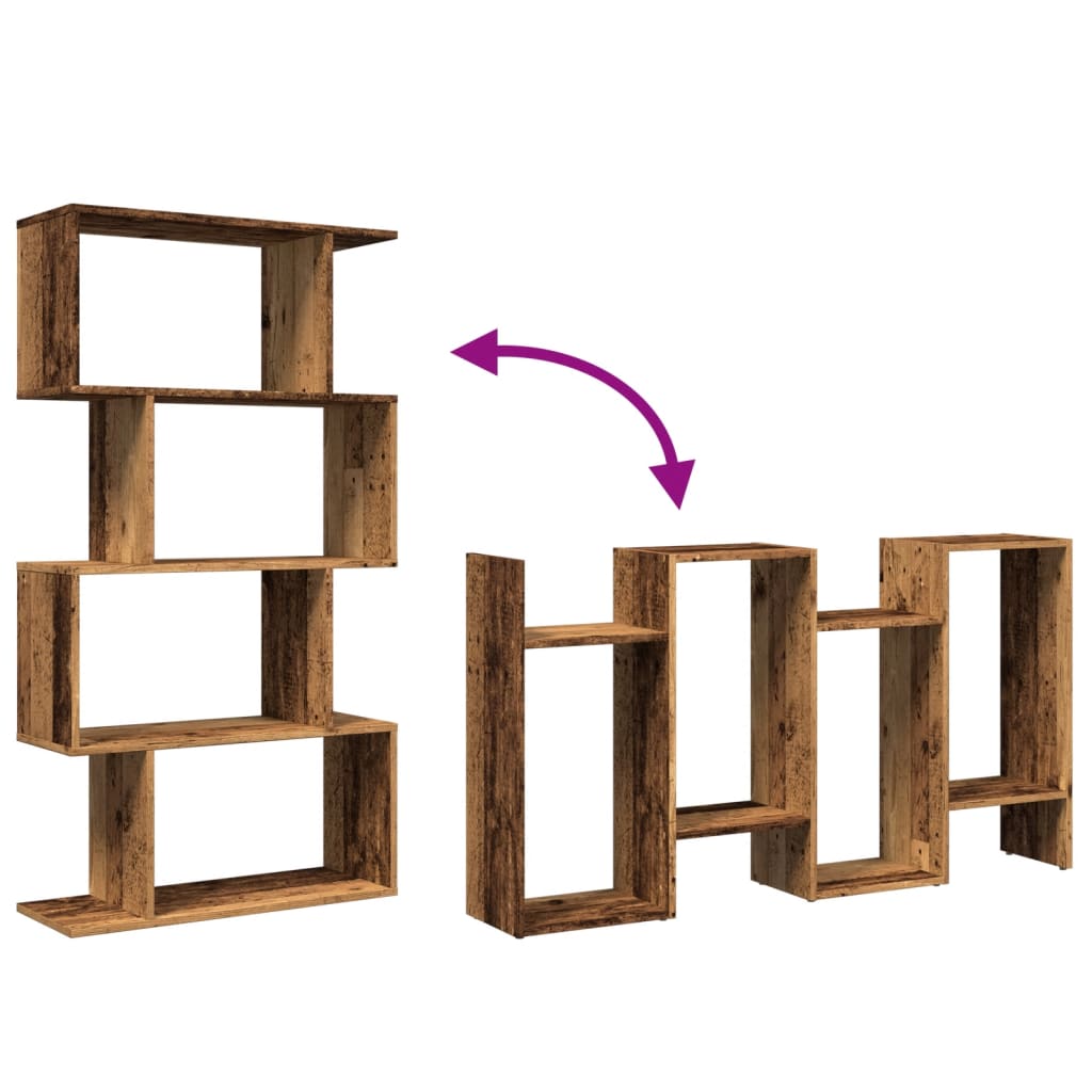 Sobna pregrada / regal za knjige 45 razina 70x24x129 cm drveni