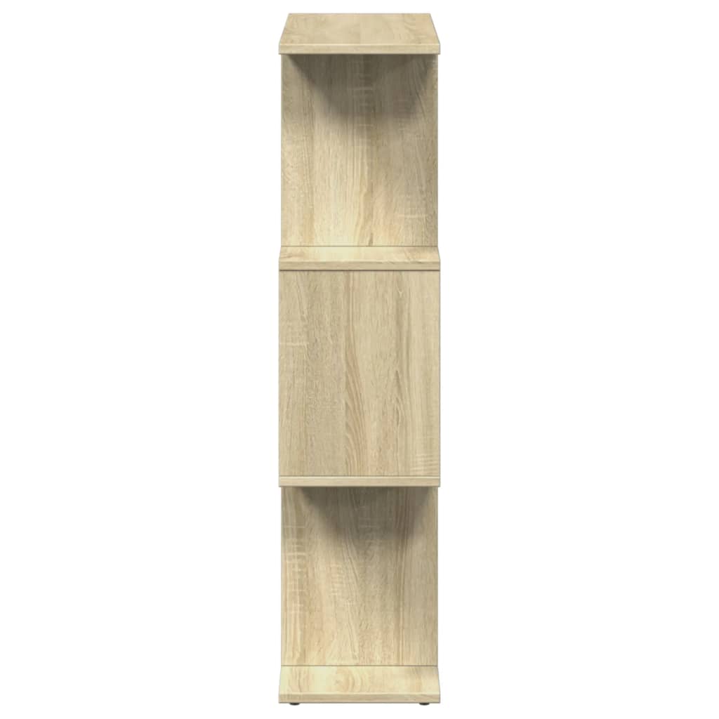 Pregrada / regal za knjige 3 razina hrast 70x24x97 cm drveni