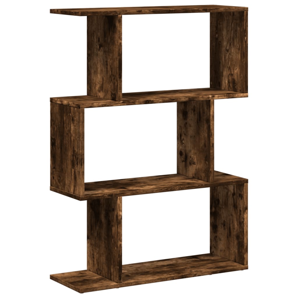 Pregrada / regal za knjige 3 razina hrast 70x24x97 cm drveni