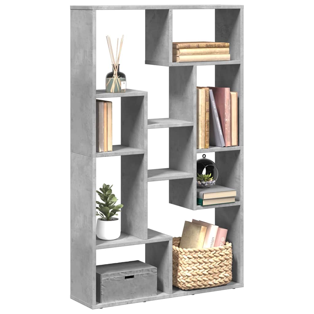 Regal za knjige boja betona 72 x 20 x 120,5 cm konstruirano drvo