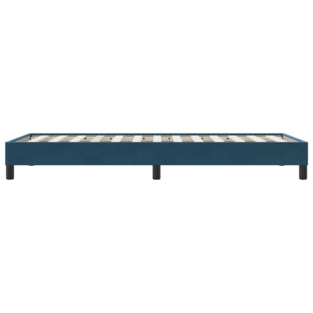 Okvir kreveta bez madraca tamnoplavi 80x210 cm baršun