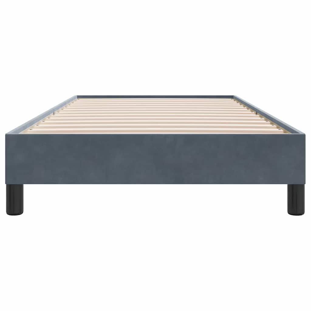 Okvir kreveta bez madraca tamno sivi 90x210 cm baršun