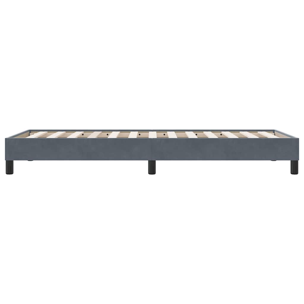 Okvir kreveta bez madraca tamno sivi 90x210 cm baršun