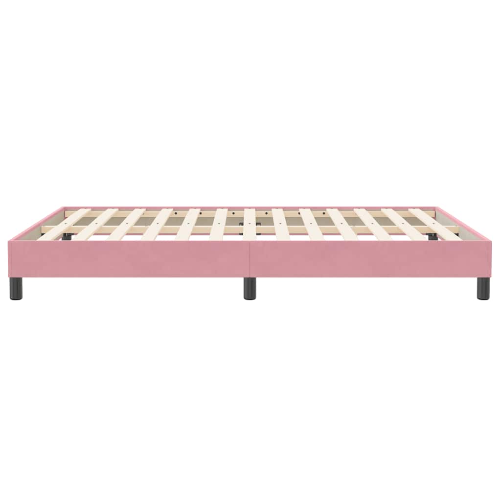 Okvir kreveta bez madraca Ružičasti 140x210 cm Baršun