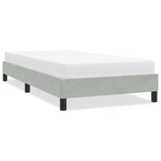 Okvir kreveta bez madraca svijetlo sivi 80x220 cm baršun