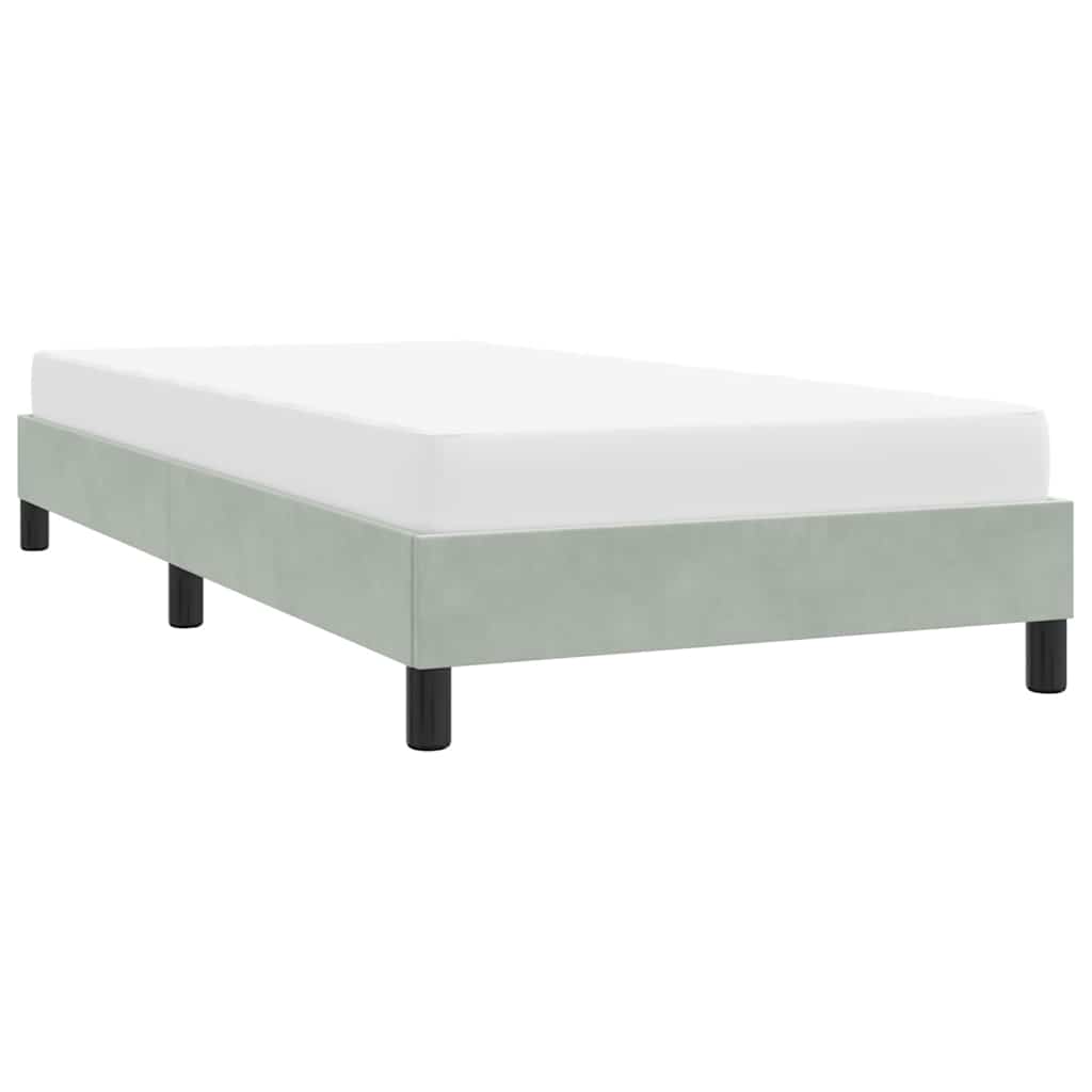 Okvir kreveta bez madraca svijetlo sivi 90x220 cm baršun