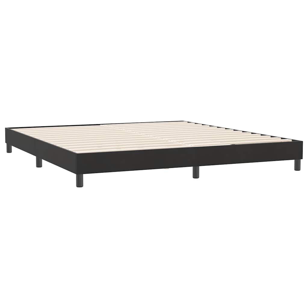 Okvir kreveta bez madraca crni 180x220 cm baršun