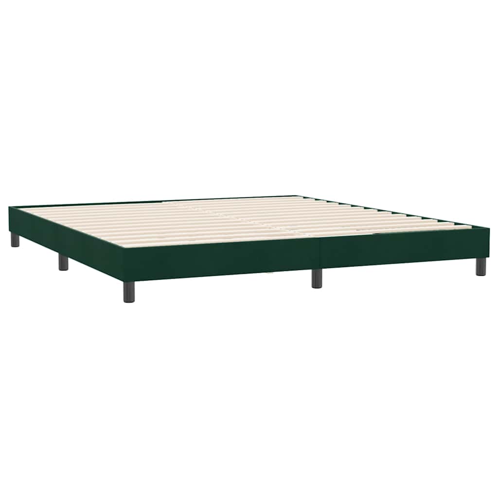 Okvir kreveta bez madraca tamnozeleni 180x220 cm baršun