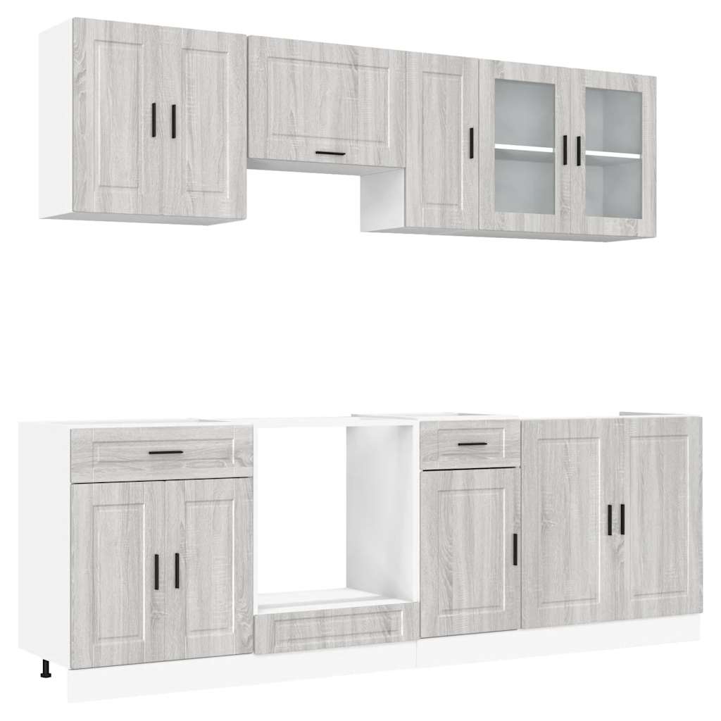 8-dijelni set kuhinjskih ormarića Kalmar konstruiranog drva