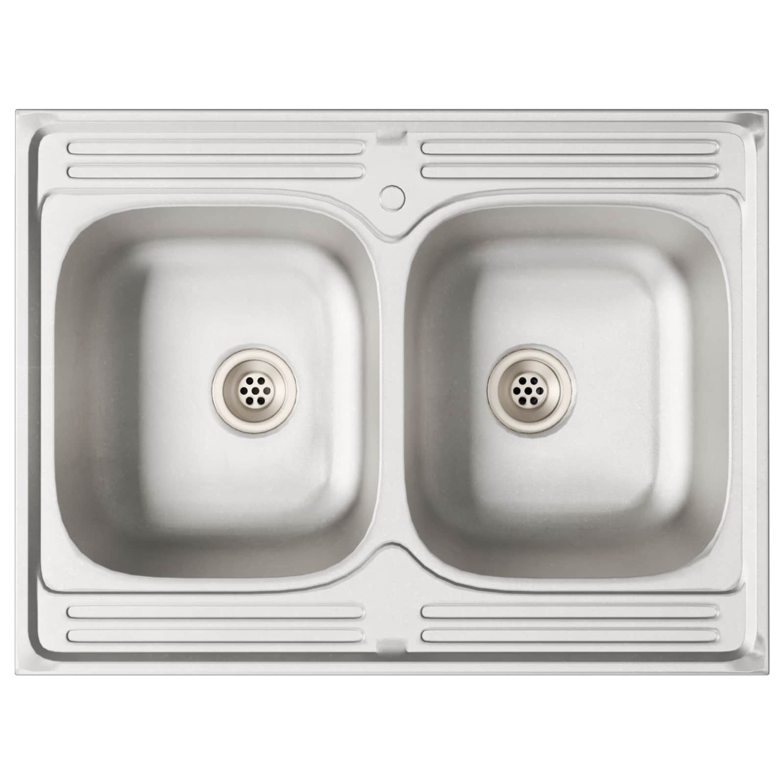 Kuhinjski ormarić za sudoper Lucca 2 pcs Crna Konstruirano drvo
