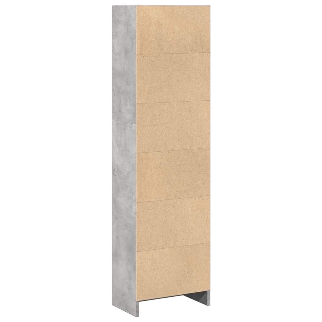 Regal za knjige boja betona 40x24x143 cm konstruirano drvo
