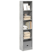 Regal za knjige boja betona 40x24x176 cm konstruirano drvo