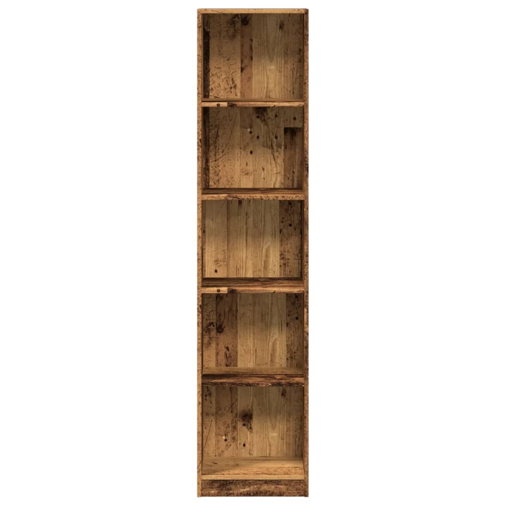 Regal za knjige boja starog drva 40x24x176 cm drveni