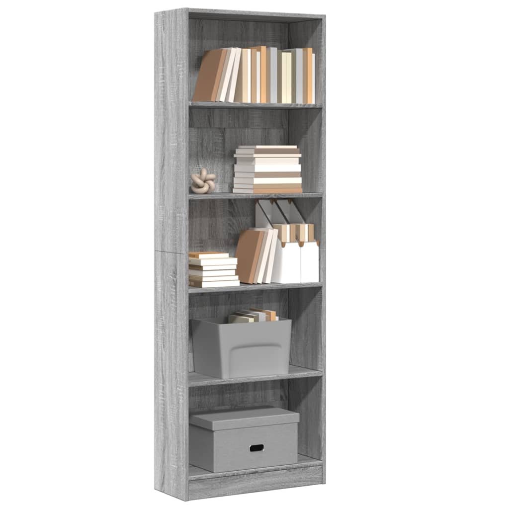 Regal za knjige boja hrasta 60x24x176 cm konstruirano drvo