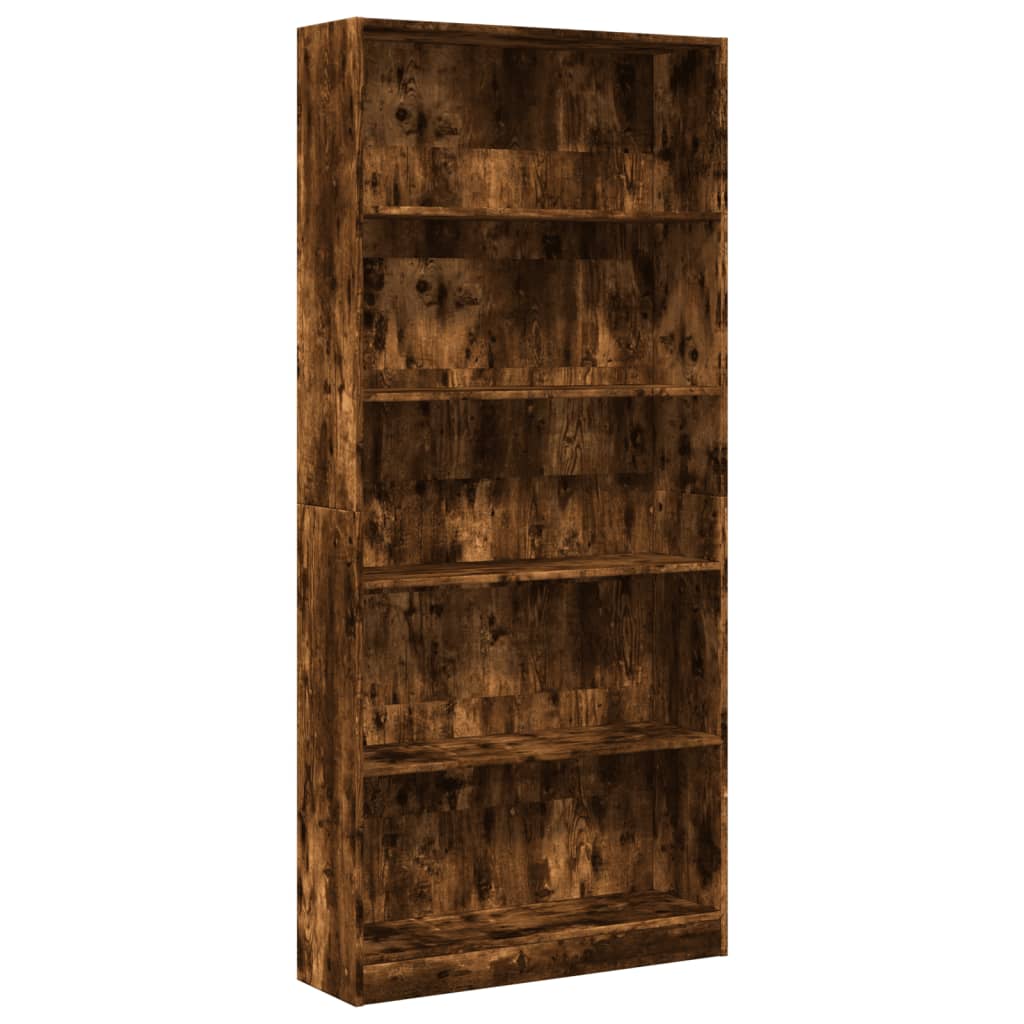 Regal za knjige boja hrasta 80x24x176 cm konstruirano drvo