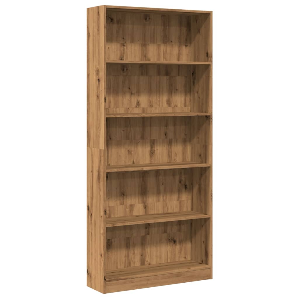 Regal za knjige boja hrasta 80x24x176 cm konstruirano drvo