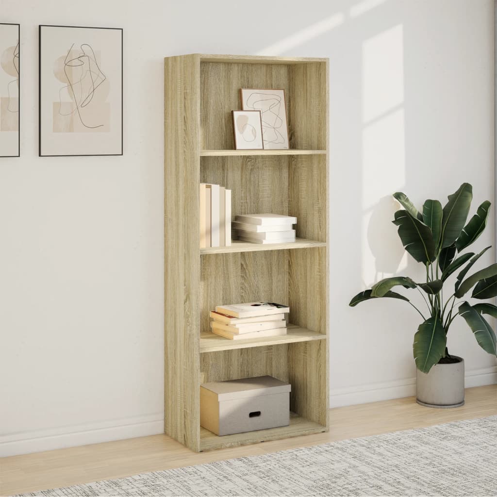 Regal za knjige boja hrasta 60x30x152 cm od konstruiranog drva