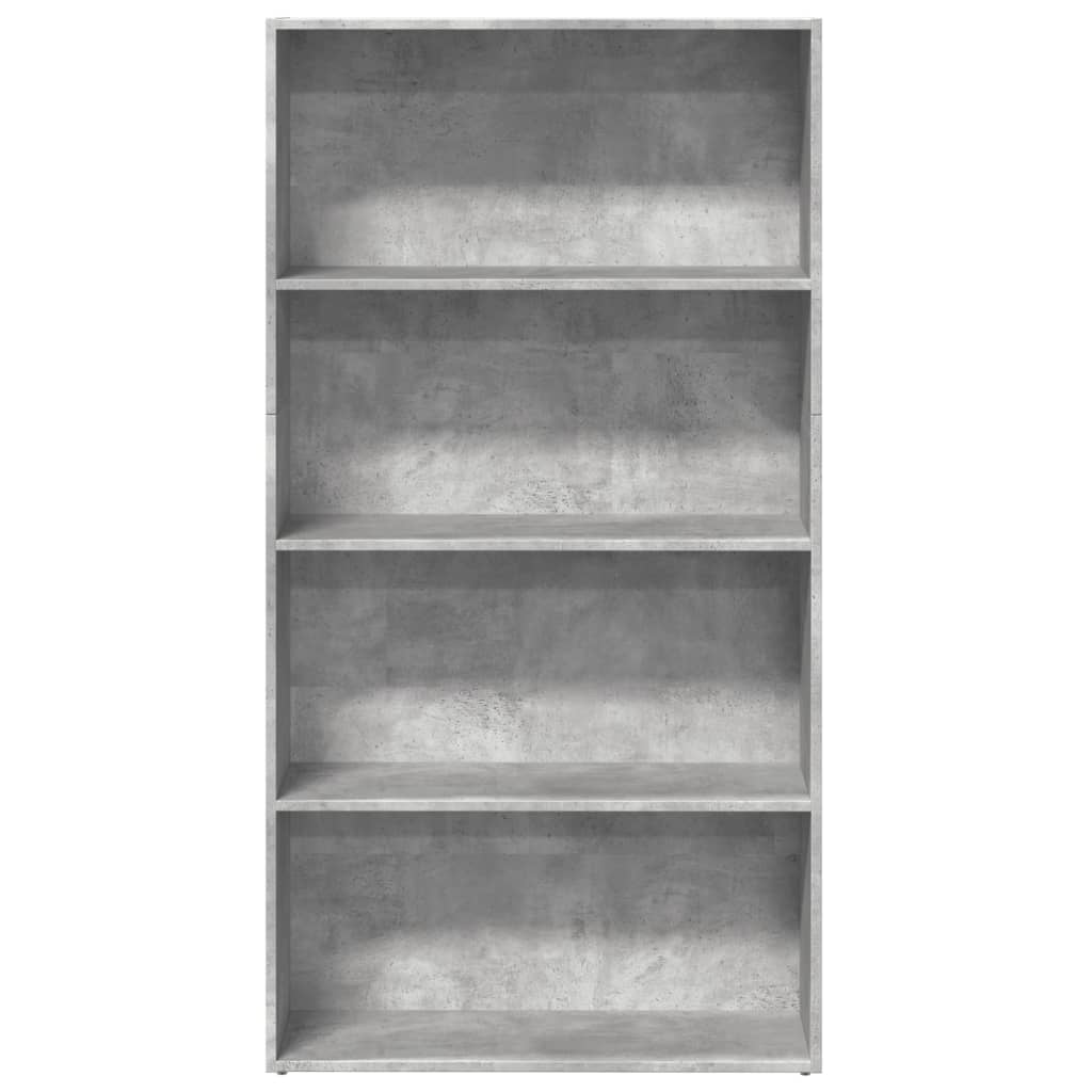 Regal za knjige siva boja betona 80x30x152 cm konstruirano drvo