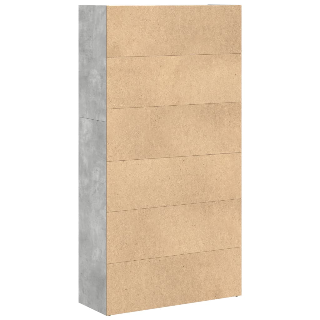 Regal za knjige siva boja betona 80x30x152 cm konstruirano drvo