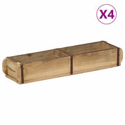 Pladanj 4 pcs Smeđa 57 x 15 x 9 cm Čvrsto drvo iz reciklaže