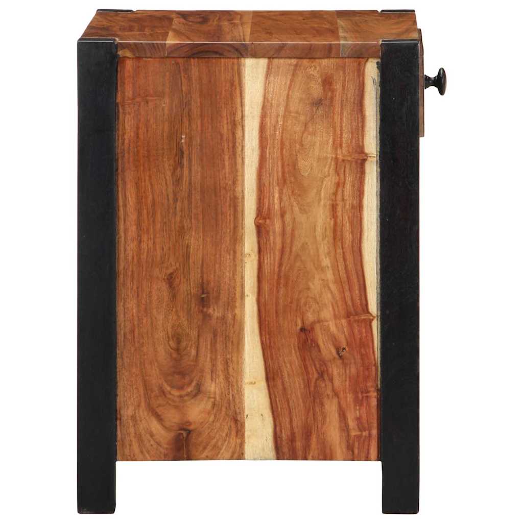 Noćni ormar 2 pcs Smeđa 40 x 35 x 50 cm Čvrsto drvo akacije