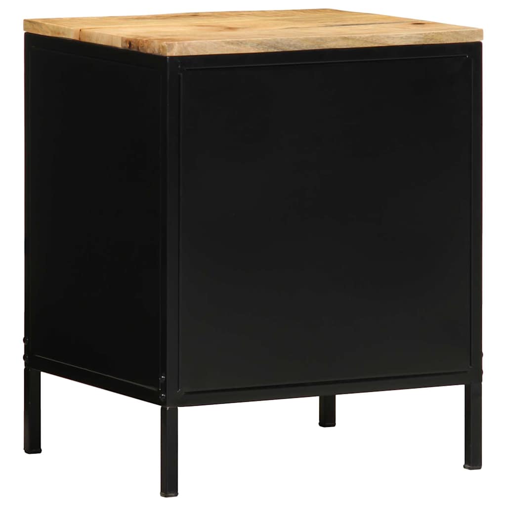 Noćni ormar Smeđa i crna 40 x 35 x 50 cm Čvrsto drvo manga