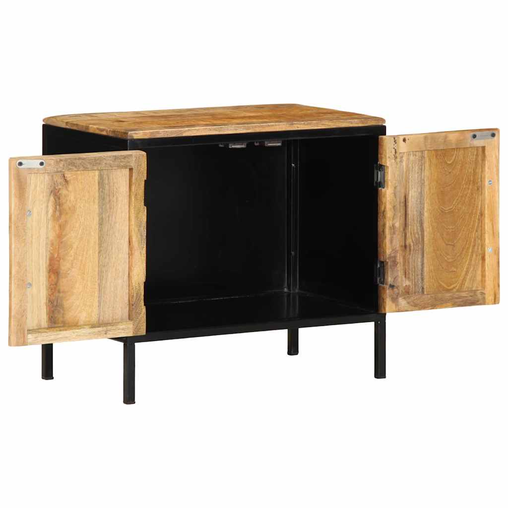 Noćni ormar Smeđa i crna 50 x 30 x 45 cm Čvrsto drvo manga