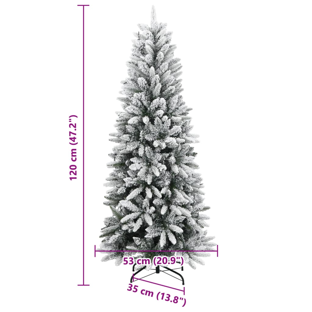 Umjetno božićno drvce sa 150 LED žarulja i snijegom 120 cm