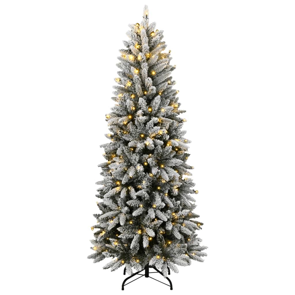 Umjetno božićno drvce s 300 LED žarulja i snijegom 210 cm
